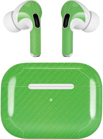 Skinit Skinit Audio Audio Skiner المتوافق مع Apple Airpods Pro - تصميم مواد نسيج تخصص ألياف الكربون الأحمر in Kuwait