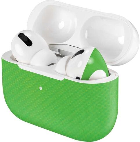 Skinit Skinit Audio Audio Skiner المتوافق مع Apple Airpods Pro - تصميم مواد نسيج تخصص ألياف الكربون الأحمر in Kuwait