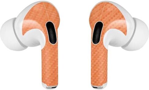 Skinit Skinit Audio Audio Skiner المتوافق مع Apple Airpods Pro - تصميم مواد نسيج تخصص ألياف الكربون الأحمر in Kuwait