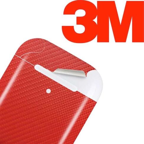 Skinit Decal Audio Skin Compatible with Apple AirPods - Red Carbon Fiber Specialty Texture Material Design in Kuwait