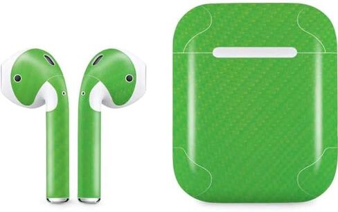 Skinit Decal Audio Skin Compatible with Apple AirPods - Red Carbon Fiber Specialty Texture Material Design in Kuwait