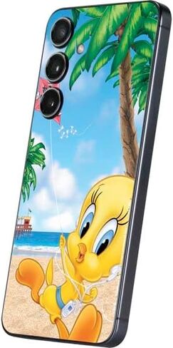 Skinit Skinit Phone Skin متوافق مع Galaxy S24 - Looney Tunes مرخص رسميًا Tweety Bird Ipod Design in Kuwait