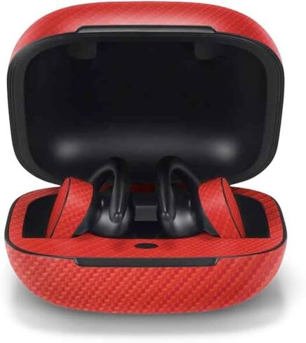 Skinit Decal Audio Skin Compatible with PowerBeats Pro - Orange Carbon Fiber Specialty Texture Material Design in Saudi Arabia
