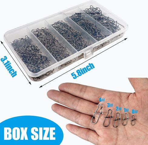 الفولاذ المقاوم للصدأ الثنائي قفل القفل كليف كيت 100pcs/300pcs الصيد دوار إغراء اللقاح عالية القوة تغيير سريع in Kuwait