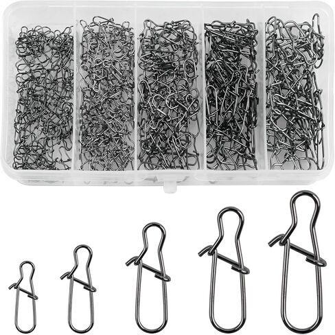 الفولاذ المقاوم للصدأ الثنائي قفل القفل كليف كيت 100pcs/300pcs الصيد دوار إغراء اللقاح عالية القوة تغيير سريع in Kuwait