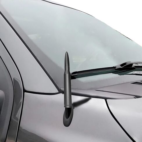 Chrome Bullet Antenna Replacement Ford F150 F250 F350 Ram1500 2500 Universal Jeep Wrangler Toyota Tundra (5.5 inches) in Kuwait