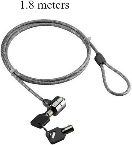 1Pcs Lock Laptop Computer Password Lock 1.2 Meters /1.1 Meters Wire Rope Protection Keys Lock Accessories(B1Pcs 1.8 Meters) in Saudi Arabia