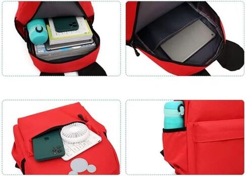 Mouse Shaped Backpack for Daily Use, 12 inches (BLACK) in Kuwait