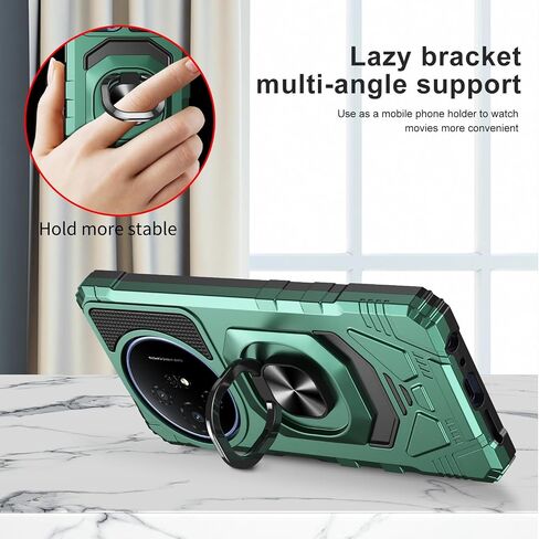forTCL 60 XE NXTPAPER 5G Phone Case with Tempered Glass Screen Protector,Military GradeShockproof Protective Cover,with Ring Kickstand (TCL 60 XE NXTPAPER 5G,Dark Green) in Saudi Arabia