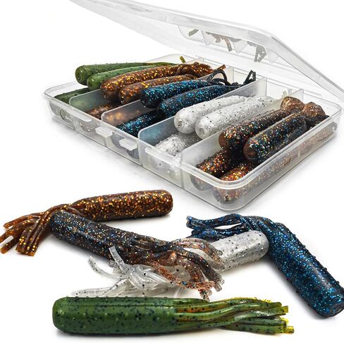 Tube Baits Tube Worms for Bass Fishing, 20 Pcs, 3.5 Inch in Saudi Arabia