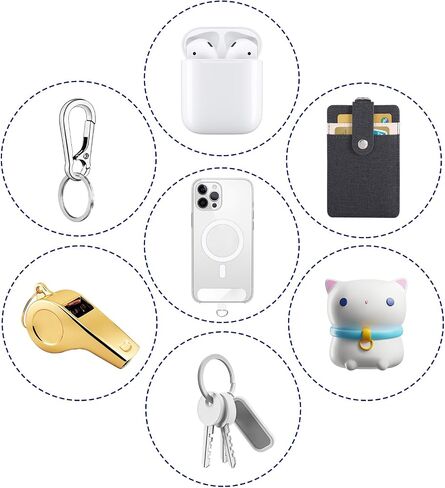 12 Pcs Phone Tether Tab, Universal Phone Lanyard Patch Transparent Cellphone Strap Replacement Part Without Adhesive for Most Smartphone Case in Saudi Arabia