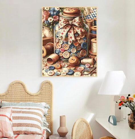 طلاء المناظر الطبيعية حسب الرقم للبالغين، طلاء الشلال بالأرقام للبالغين المبتدئين، طلاء ألوان مائية أكريليك ملون حسب الرقم، لوحة زيتية DIY لهدايا ديكور الحائط المنزلي (16 × 20 بوصة). in Kuwait