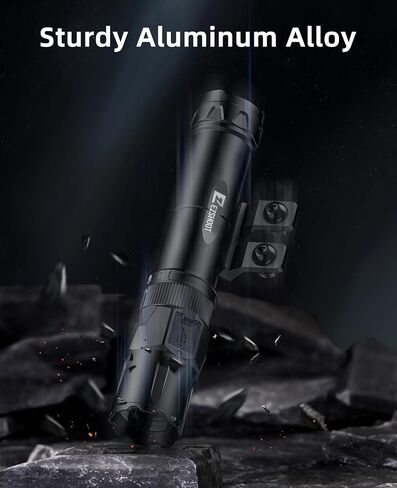 Ezshoot 2500 Lumens Rifle Laser Light Combo مع مفتاح ضغط عن بُعد مغناطيسي ، مصباح يدوي ببندقية قابل لإعادة الشحن متوافق مع M-rail ، مصباح AR التكتيكي مع شعاع الليزر الأخضر in Kuwait