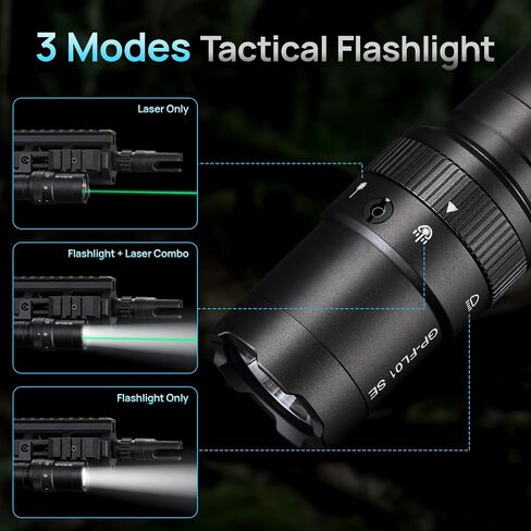 مصباح يدوي تكتيكي 2500 لومن، ضوء سلاح LED من الألومنيوم للطائرات، ضوء ليزر MLOK لتركيب السكك الحديدية، مصباح يدوي بندقية مع وظيفة ستروب لحظية، مصباح يدوي طويل مع مفتاح تحكم عن بعد in Kuwait