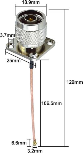 N Type Male Coaxial Cables U.FL IPEX IPX to N Male RG178 N Type 4 Hole Flange Panel Coax Cable for T Mobile Router Mimo External Antenna Mini PCIE Network Cards Wi-Fi WLAN Repeater Pack of 2 in Saudi Arabia