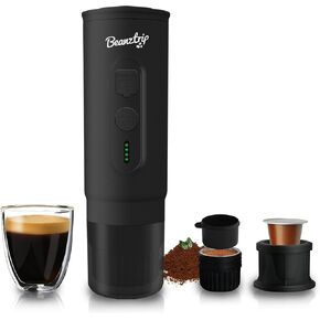 H02 Pro Properable Espresso Maker ، آلة قهوة كهربائية للسفر ، آلة الإسبريسو تناسب كبسولة القهوة والتكوين الأرضية ، صانع القهوة المصغر 20bar مع تسخين ذاتي ، للتخييم ، المشي لمسافات طويلة ، المكتب in Kuwait
