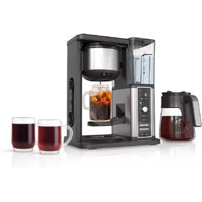 Ninja Hot & Iced XL Coffee Maker مع المشروب البارد السريع ، 4 أنماط من المشروب ، 8 أحجام كوب صغير للسفر ، مهرجان قهوة أحادي القهوة ، قارب 12 كوب ، مرشح دائم ، خزان قابل للإزالة ، أسود ، CM371 (متجدد)