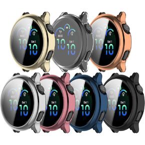 7pack متوافق مع Garmin Vivoactive 6 Smartwatch Screen Protector Case Watch Watch Watch Cover Cover Full