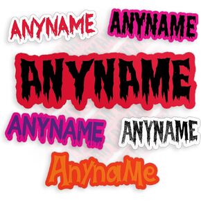Custom Graffiti Name Sticker Personalized Custom Font Graffiti Name Decal Die-Cut Vinyl Stickers for Hard Hat Water Bottle Laptop Kindle Cars Aesthetic Decoration Stuff Gifts for Him Her Kids