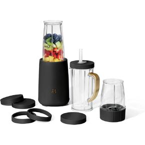 Beautiful Personal Blender, 12 Piece Set by Drew Barrymore (Black Sesame)