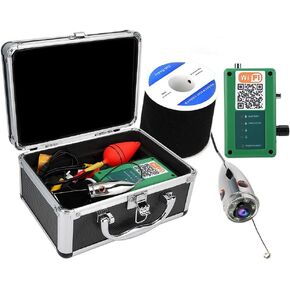 Acouto 720P WiFi Underwater Video Camera with 49.2ft Cable and for Fishing and Diving Adventures