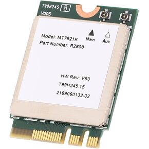 SUNGOOYUE WiFi 6 Wireless Network Card, Bluetooth 5.2 Network Adapter with MT7921K Chip MU MIMO 2400Mbps NGFF M.2 Interface for Windows 10 11 Laptop Desktop PC Upgrade