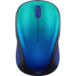 Logitech Design Collection Limited Edition Wireless Mouse with Colorful Designs - Nano Receiver, Portable & Lightweight - Blue Aurora with Nano Receiver (Renewed)