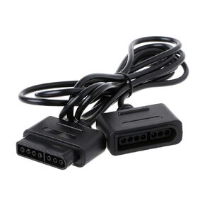 1 X 6ft Extension Cable Fit Compatible N1ntendo SNES Controller Compatible Fit Compatible Retro-Duo and Fit Compatible FC Twin Black
