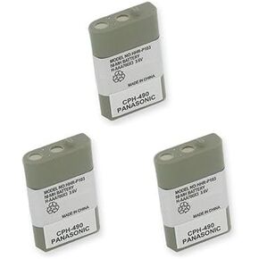 بطاريات الهاتف الإمبراطورية اللاسلكية ، متوافقة مع هاتف Panasonic KX-TD7896 اللاسلكي ، (Ni-MH ، 3.6V ، 700 مللي أمبير في الساعة) ، بديل لبطارية HHR-P103 Panasonic ، حزمة التحرير والسرد: 3 × EM-CPH-490 بطاريات
