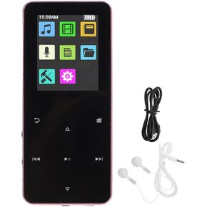 MP3 Player with Bluetooth, 1.8 Inch HD Screen for Android, 4GB Portable Streaming MP3 Music Player, 180mAh HiFi Lossless Sound MP3 Player with Speaker, (4GB)
