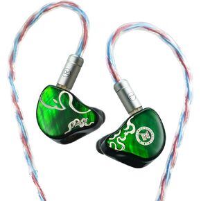 HiFiGo IEMs Juzear x Z Review Defiant in Ear Monitors, 1DD +3BA Hybrid Drivers IEM, HiFi Wired Earbuds, Gaming Earbuds with 3.5/4.4mm Detachable Cable for Musician Audiophile Gamer (Color)