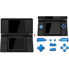 eXtremeRate Black Replacement Full Housing Shell Buttons + Chameleon Buttons for Nintendo DS Lite - Console NOT Included