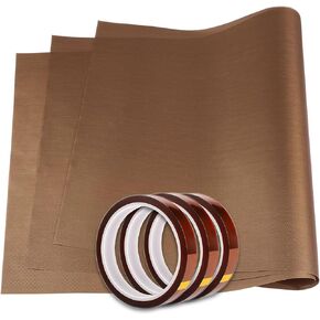 T-Shirt Alignment Ruler Heat Resistant Tape 10mm X 33m 108ft, PTFE Teflon Transfer Sheet 16 x 20" - 4 Rulers, 2 Rolls Heat Resistant Tape, 3 Packs PTFE Teflon Sheet and 1 Tape Measure Included in Kuwait