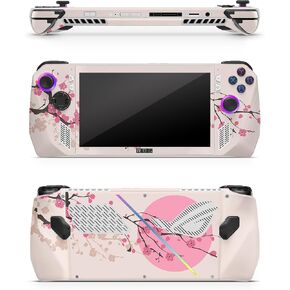 Zoomhitskins متوافق مع ASUS Ally Rog X (2024) Skin ، اليابان أنيمي Sakura Sun Pastel Pink Vintage زهرة الكرز ، ملصق فينيل 3M متين ، مصنوع في الولايات المتحدة الأمريكية