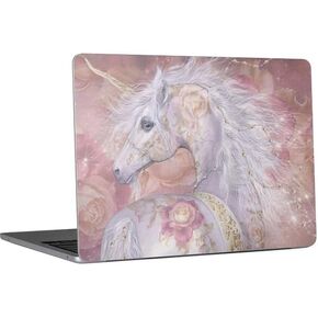 Skinit Laptop Decal Skin compatible with MacBook Air 13.6in M2 (2022) - Officially Licensed Tate and Co. Licorne Florale Rose Unicorn Design