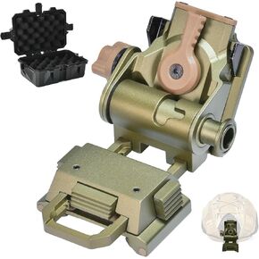 NVG Mount PVS 14 Night Vision Dovetail NVG G24 Mount CNC Adjustable NVG Mount Combat NVG Helmet Mount for PVS 31 PVS15/18/PGPNVG18 Night Vision Goggles Metal G24 Mount FDE