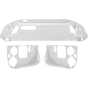 Game Console Case Cover for Steam Deck, Rigid PC Transparent Material, Precise Hole, Split Design Comfortable Hand, Drop Resistant Clear Game Console Protective Shell