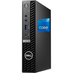 Dell OptiPlex 7000 Micro Desktop Computer, Intel Core i7-12700T Upto 4.7GHz - 32GB RAM, 1TB NVMe SSD, Wi-Fi 6E, Bluetooth, USB Type-C, DisplayPort, HDMI - Windows 11 Pro