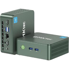 GMKtec Mini PC Intel N150 (up to 3.60GHz) Intel i226-V 2.5Gbps RJ45 Desktop Computers 16GB DDR4 256GB PCIe M.2 SSD/ 4K Dual HDMI/USB3.2/WiFi 6 BT5.2 for Office, Business