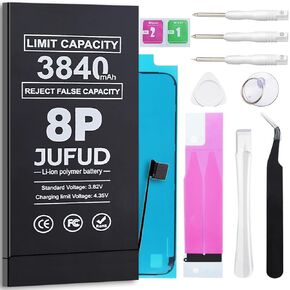 15000mAh Replacement Battery for iPhone X, High-Capacity 0 Cycle Li-Polymer Battery - Compatible with Models A1865 A1901 A1902 Includes Full Repair Kit