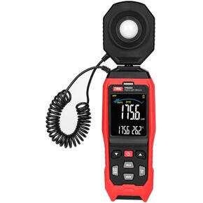 Lux Meter Iluminometer Luminometer Meter مع عرض الإضاءة الخلفية ، 1 ~ 200.000Lux