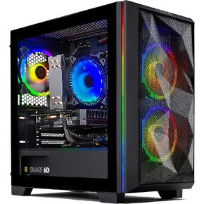 Skytech King 95 Gaming PC Desktop, Ryzen 7 9800X3D 4.7 GHz (5.2 GHz Turbo), NVIDIA RTX 5070 Ti 16GB, 2TB Gen4 NVMe SSD, 32GB DDR5 RAM 6000 RGB, 850W Gold ATX 3 PSU, 360mm ARGB AIO, Wi-Fi, Win 11