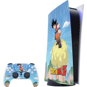 Skinit Skinit Gaming Gaming Skin متوافق مع حزمة الإصدار الرقمي PS5 - تصميم Dragon Ball Z السلبي المرخص رسميًا