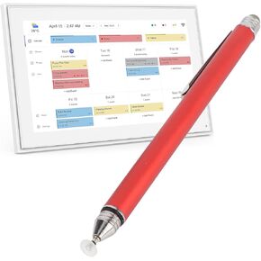 Pen Compatible with Skylight Calendar, Changingtouch Smart Display,Canupdog Kaclendar Digital Calendar, DualTip Capacitive Stylus, Disc Tip Capacitive Pen (Rose Red)