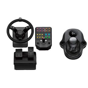 Logitech G Farm Simulator Heavy Equipment Bundle (2nd Gen) Controller for Farm Simulation 19 (or Older) Steering Wheel, Pedals, Vehicle Side Panel + Gaming Driving Force Shifter for PC/PS4 (Renewed)