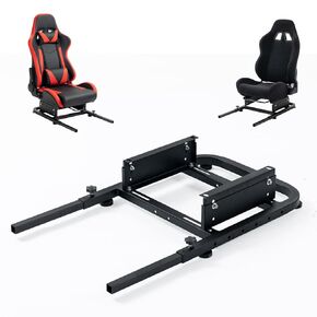 anman alloy acsing bracket accessories ، النصف الخلفي من عجلات السباق ، عرض قابل للتعديل وارتفاع موقف المقعد ، مقعد مقعد في محاكاة السباق ، يدعم DIY ، مقاعد شريحة مزدوجة ، غير متضمنة مقعد