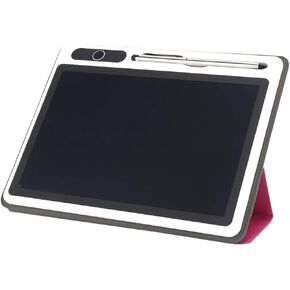 FOSA 9 Inch LCD Writing Tablet Pad, Electronic Notepad LCD Tablet Drawing Pad, Writing Digital Pad for Business, Academic, Art, Red, with Leather case