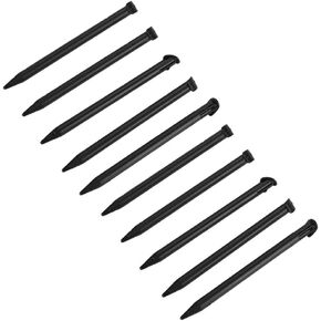 10pcs Pen New 3DS XL ، مواد بيئية ، تصميم مريح لللمس ، حزمة من 10 (أسود)