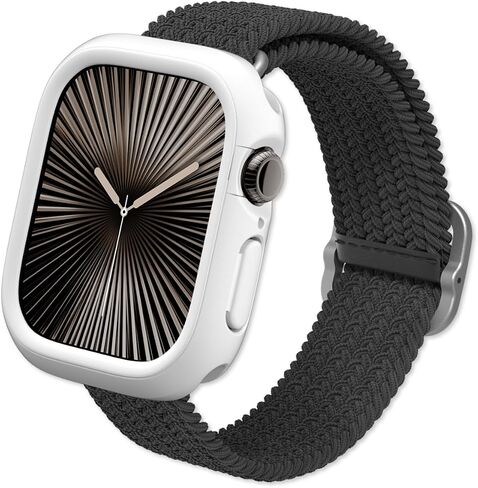 RHINOSHIELD Bumper Case Compatible with Apple Watch Series 10-42mm | Slim Protective Cover - Lightweight, Shock Absorbent, Non-Slip - Classic White in Saudi Arabia