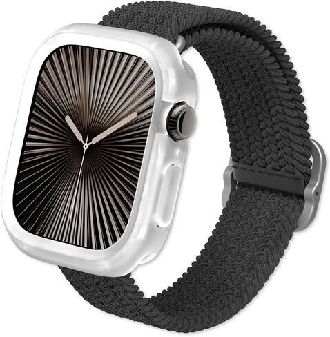 RHINOSHIELD Bumper Case Compatible with Apple Watch Series 10-42mm | Slim Protective Cover - Lightweight, Shock Absorbent, Non-Slip - Classic White in Saudi Arabia